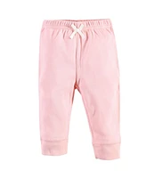 Touched by Nature Baby Girls Organic Cotton Pants 4pk