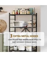 Sugift 4-Tier Foldable Storage Shelves, Metal Shelving Units, Storage Rack, Black