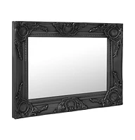 vidaXL Wall Mirror Baroque Style19.7"x15.7" Black