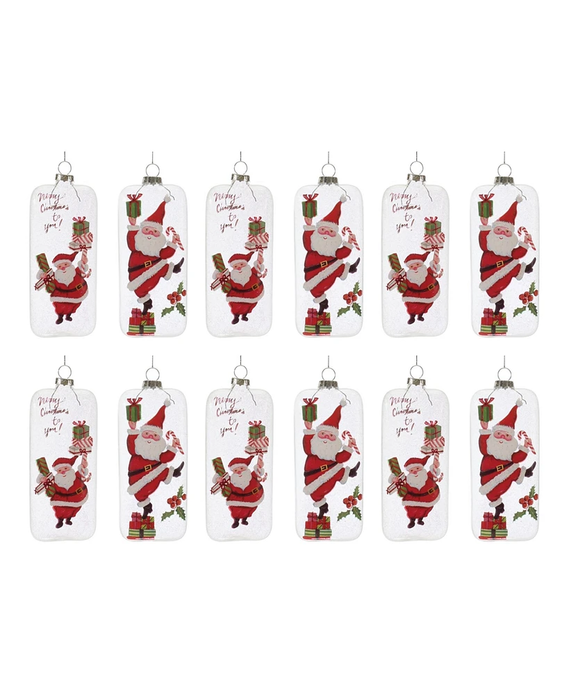 Slickblue Whimsical Santa Ornament (Set of 12)