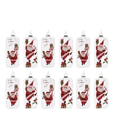 Slickblue Whimsical Santa Ornament (Set of 12)