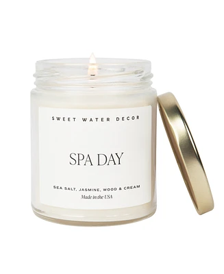 Sweet Water Decor Spa Day Soy Candle Clear Jar, 9 oz