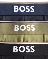 Boss by Hugo Boss Men's Power 3-Pk. Tipped Logo Waistband Boxer Briefs