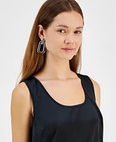 I.n.c. International Concepts Pave Oval Link Drop Earrings, Created for Macy's