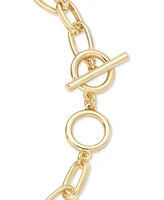 I.n.c. International Concepts Gold-Tone Imitation Pearl & Stone Charm Bracelet, Created for Macy's