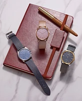 Citizen Eco-Drive Unisex Gray Leather Strap Watch 38mm