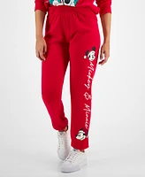 Disney Juniors' Mickey and Minnie Holiday Graphic Jogger Sweatpants