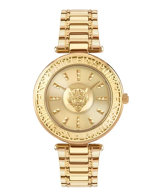 Plein Sport Women's Opium 2 Hand Quartz Ip Yellow Gold Bracelet 38mm