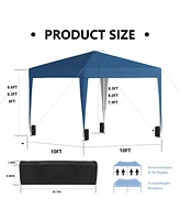 Givimo 10 x 10ft Pop Up Canopy Outdoor Durable Portable Folding Instant Canopy with 4 Sandbag & Carrying Bag