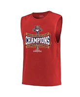 Majestic Men's Red Florida Panthers 2024 Stanley Cup Champions Softhand Muscle Tank Top