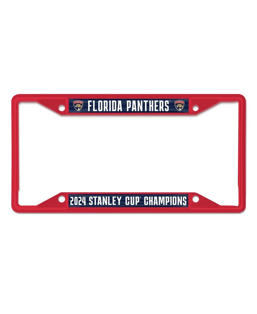 Wincraft Florida Panthers 2024 Stanley Cup Champions Laser Cut Metal License Plate Frame