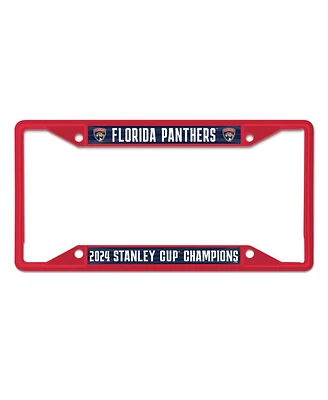 Wincraft Florida Panthers 2024 Stanley Cup Champions Laser Cut Metal License Plate Frame