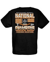 Blue 84 Big Boys and Girls Black Tennessee Volunteers 2024 Ncaa Men's Baseball College World Series Champions Schedule T-Shirt