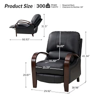 Alex Genuine Leather Manual Recliner