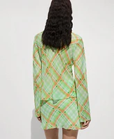 Mango Women's Check-Print Shirt