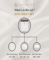 Superior 1200 Thread Count Egyptian Cotton Deep Pocket 4 Piece Sheet Set