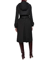 Avec Les Filles Women's Belted Hooded Trench Coat, Created for Macy's