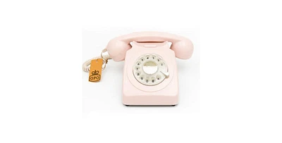 Gpo Retro 746RP 746 Desktop Rotary Dial Telephone - Carnation Pink