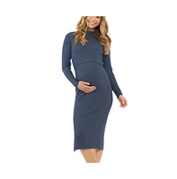 Ripe Maternity Nella Rib Nursing Knit Dress