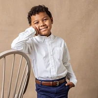Hope & Henry Boys Organic Poplin Button Down Shirt