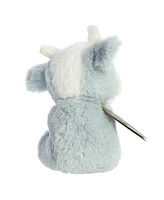 ebba Small Goat Kid Rattle Eco Eco-Friendly Baby Plush Toy Blue 6"