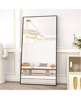 Homlux Rectangular Free Stand Mirror 18"x58" in Black