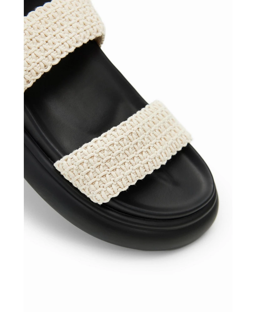 Desigual Women's Crochet platform strap sandals
