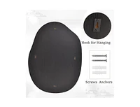 Homlux Irregular Wall Mounted Mirror 24"x32" in Black