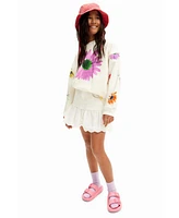 Desigual Girls's Oversize daisy sweatshirt