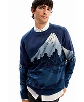 Desigual Men's Fine landscape pullover