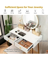 Sugift Vanity Table Set with Mirror