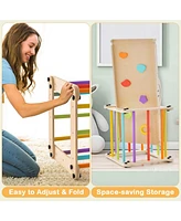 Slickblue Climbing Triangle Ladder Toy Indoor Jungle Gym with Reversible Ramp