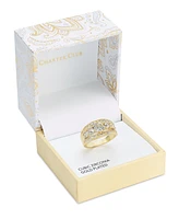 Charter Club Gold-Tone Cubic Zirconia Triple-Row Ring, Created for Macy's