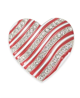 Holiday Lane Crystal Heart Pin, Created for Macy's