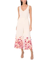 Sam & Jess Petite High-Rise Pull-On Printed Palazzo Pants