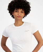 Tommy Jeans Women's Cotton Slim-Fit Linear Logo T-Shirt