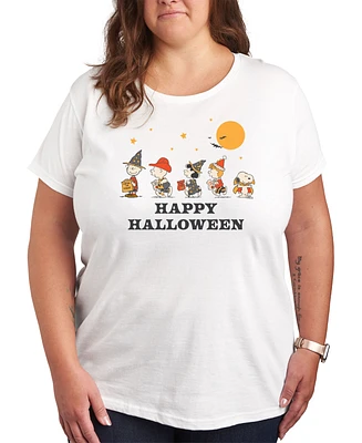 Hybrid Apparel Trendy Peanuts Happy Halloween Plus Graphic T-shirt