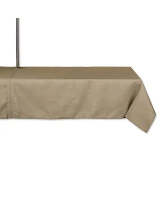 Design Imports Lattice Print Outdoor Tablecloth with Zipper, 60"x84 "