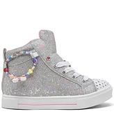 Skechers Little Girls Twinkle Toes: Sparks - Charm Bestie High Top Light-Up Casual Sneakers from Finish Line