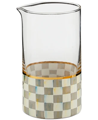 Mackenzie-Childs Sterling Check Mixing Glass