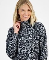 Id Ideology Women's Comfort Animal-Print Top, Created for Macy's