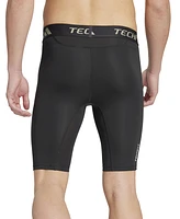adidas Men's Tech-Fit Logo Compression Shorts