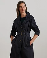 Lauren Ralph Women's Stand-Collar Maxi Trench Coat