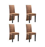 vidaXL Dining Chairs pcs Faux Suede Leather