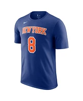 Nike Men's Og Anunoby Blue New York Knicks Icon Edition Name Number T-Shirt