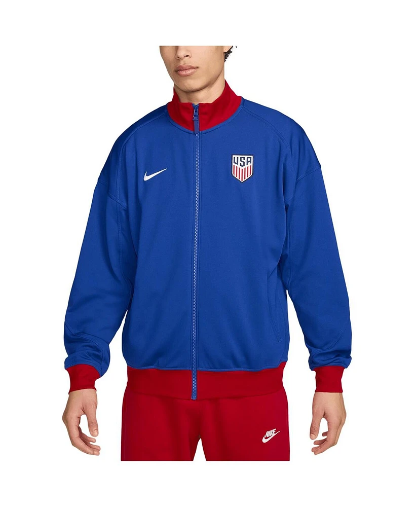 Nike Men's Royal Usmnt 2024 Academy Pro Anthem Full-Zip Jacket