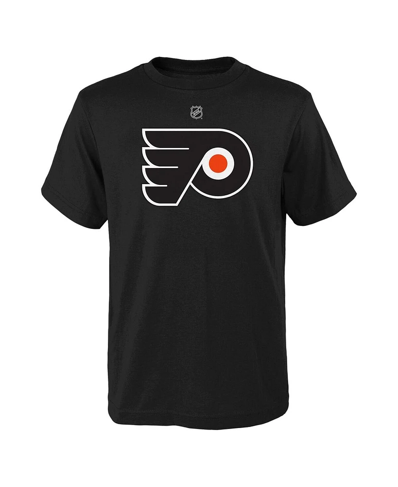 Outerstuff Big Boys and Girls Black Philadelphia Flyers Primary Logo T-Shirt