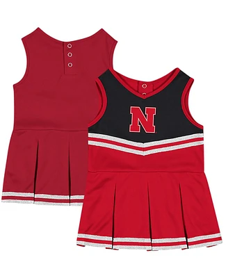 Colosseum Girls Baby Scarlet Nebraska Huskers Time for Recess Cheer Dress