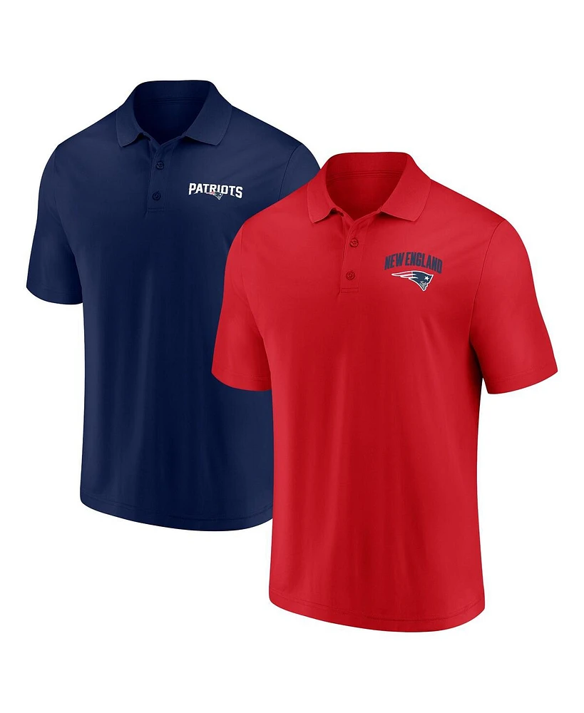 Fanatics Men's New England Patriots Lockup Two-Pack Polo Shirt Set