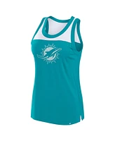 Fanatics Women's Aqua Miami Dolphins Sequin Tank Top